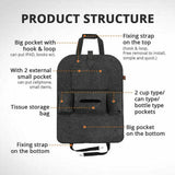 2-Pack: Car Seat Back Storage Bag Multifunctional Adjustable Backseat Storage Bag