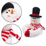 2-Pack: Christmas Curtain Buckle Doll Santa & Snowman
