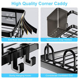 2-Pack: Corner Shower Caddy No Drilling Adhesive Shower Organizer
