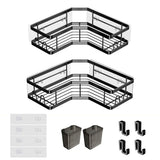 2-Pack: Corner Shower Caddy No Drilling Adhesive Shower Organizer