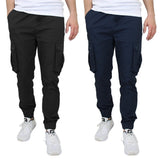 2-Pack Cotton Stretch Cargo Jogger Pants
