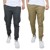 2-Pack Cotton Stretch Cargo Jogger Pants