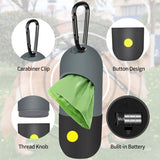 2-Pack: Dog Poop Bag Dispenser with Built-in LED Flashlight