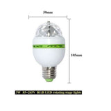 2-Pack: E27 3W Auto Rotating RGB LED Stage Light