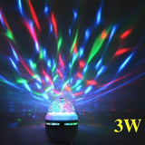 2-Pack: E27 3W Auto Rotating RGB LED Stage Light