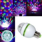 2-Pack: E27 3W Auto Rotating RGB LED Stage Light