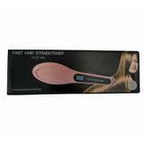 2-Pack: Electronic Fast Hair Straightener with Detangling Brush