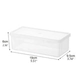 2-Pack: Extra Large Capacity Plastic Pencil Box Stackable Translucent Clear Pencil Box