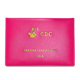 2-Pack: Faux Leather CDC Vaccination Card Immunization Record Protector Holder