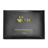 2-Pack: Faux Leather CDC Vaccination Card Immunization Record Protector Holder