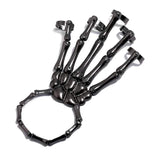 2-Pack: Gothic Bone Bracelet with Ring