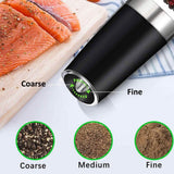 2-Pack: Gravity Electric Salt Pepper Grinder