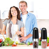 2-Pack: Gravity Electric Salt Pepper Grinder