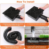 2-Pack: Gutter Downspout Extension Low Profile No Deep Digging Catch