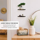 2-Pack: Halter Semi Circle Ledge Wood Shelves