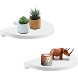 2-Pack: Halter Semi Circle Ledge Wood Shelves