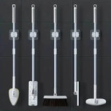 2-Pack: Hanging Mop Storage Rack with Buckle