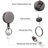 2-Pack: Heavy Duty Retractable Badge Holder Reel