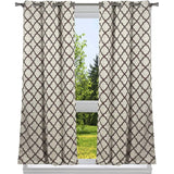 2-Pack: Heavy Geometric Blackout Grommet Window Curtain Pair Panel