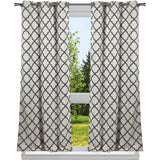 2-Pack: Heavy Geometric Blackout Grommet Window Curtain Pair Panel