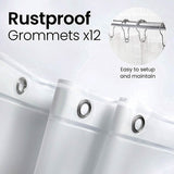 2-Pack: Hotel-Quality Heavy Shower Curtain Liner with Metal Grommets + Magnets