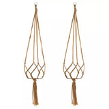 2-Pack: Indoor Outdoor Hanging Pot Rope Net Macrame Plant Hanger