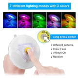2-Pack: LED Color Changing Floating Pool Lights with 8 Modes Lighting