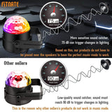 2-Pack: LED Disco Light Sound Activated Party Lights with Remote Control Dj Lighting