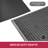 2-Pack: Lux Decor Collection 30'' X 17'' Non-Slip Room Entrance Floor Mats Pair Indoor Outdoor Doormat