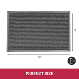 2-Pack: Lux Decor Collection 30'' X 17'' Non-Slip Room Entrance Floor Mats Pair Indoor Outdoor Doormat