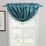 2-Pack: Luxury Waterfall Austrian Beads Trimmed Window Valances