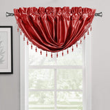 2-Pack: Luxury Waterfall Austrian Beads Trimmed Window Valances