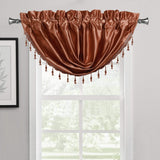 2-Pack: Luxury Waterfall Austrian Beads Trimmed Window Valances