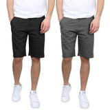 2-Pack: Men's 5-Pocket Flat-Front Slim-Fit Stretch Chino Shorts