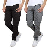 2-Pack: Men's Cotton Cargo Pants With Belt