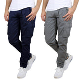 2-Pack: Men's Cotton Cargo Pants With Belt