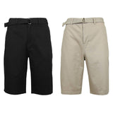 2-Pack: Men's Cotton Chino Shorts with Belt