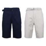 2-Pack: Men's Cotton Chino Shorts with Belt