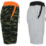 2-Pack Men's French Terry Regular Pockets Jogger Sweat Lounge Shorts