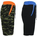 2-Pack Men's French Terry Regular Pockets Jogger Sweat Lounge Shorts