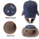 2-Pack: Men's Ushanka Winter Faux Fur Hat with Ear Flaps