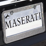 2-Pack: Metal License Plate Frame With Glitter Bling Rhinestone Diamonds