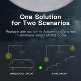2-Pack: MOES 3 Way Smart Light Switch 2nd Generation  (Refurbished)