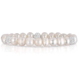 2-Pack: Pearl And Crystal Stretch Bracelet And Studs Set