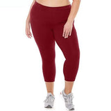 2-Pack: Plus Size Women's Ultra-Soft High Waisted Capri Leggings