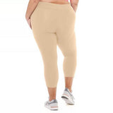 2-Pack: Plus Size Women's Ultra-Soft High Waisted Capri Leggings