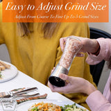 2-Pack: Premium Stainless Steel Salt and Pepper Grinder
