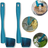 2-Pack: Rotary Scraper Rotating Spatula Scooping Portioning Food Processor