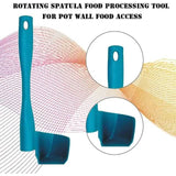 2-Pack: Rotary Scraper Rotating Spatula Scooping Portioning Food Processor