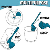 2-Pack: Rotary Scraper Rotating Spatula Scooping Portioning Food Processor